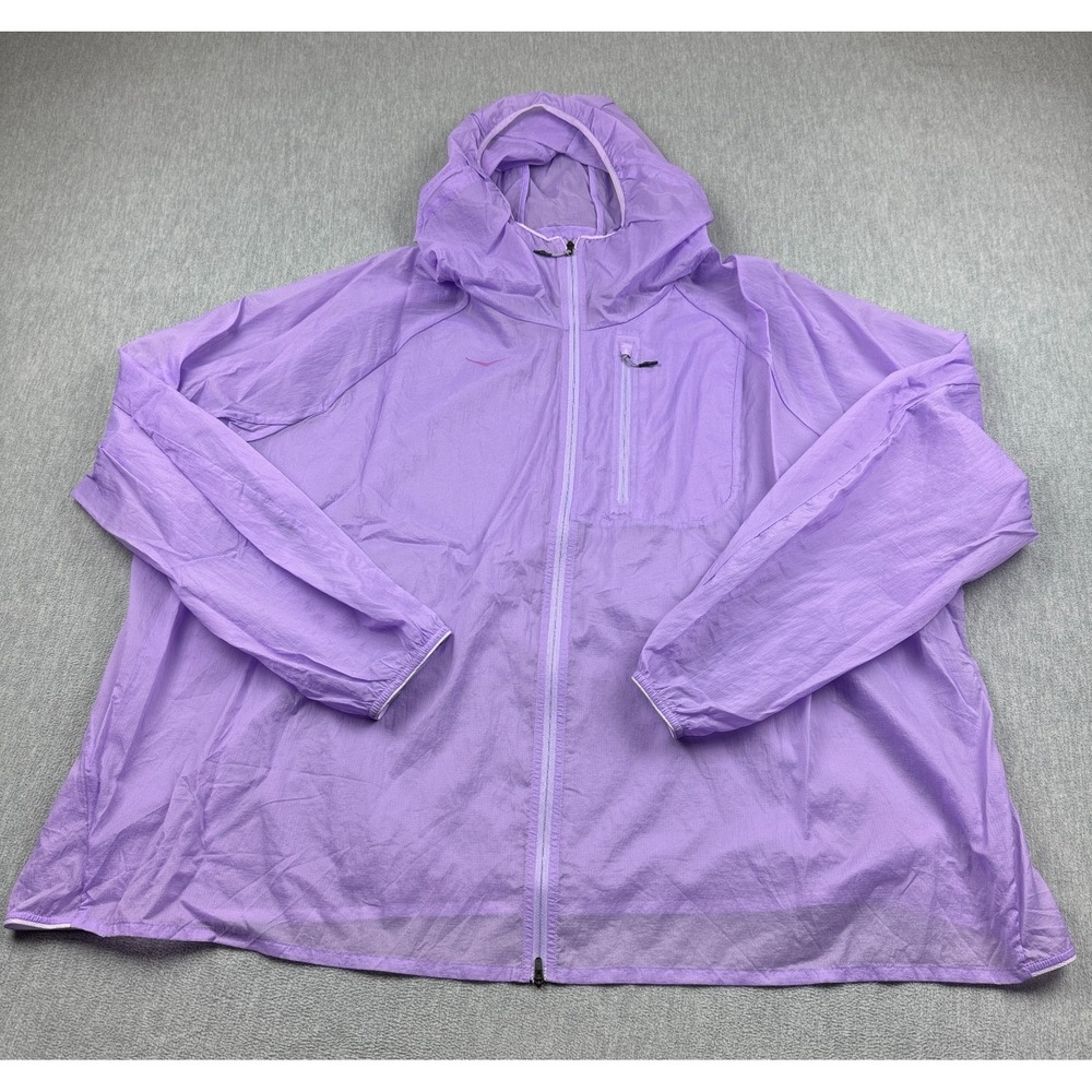 Hoka One One Jacket Womens 5X Plus Purple Skyflow Windbreaker Hooded Full Zip